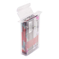 Load image into Gallery viewer, Open top view of Pokémon trading card game packs with clear protective sleeves in a protective PET case
