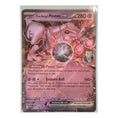 Load image into Gallery viewer, A Pokémon trading card for Team Rocket's Mewtwo EX, sealed in a clear protective plastic sleeve against a plain white background.