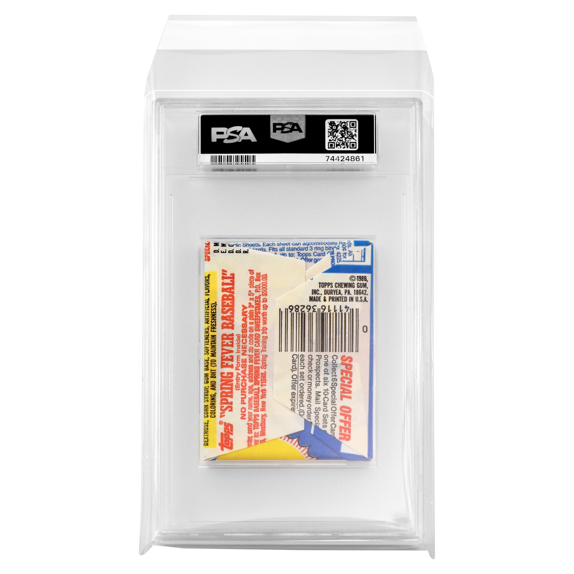 PSA Graded wax pack with protective sleeve