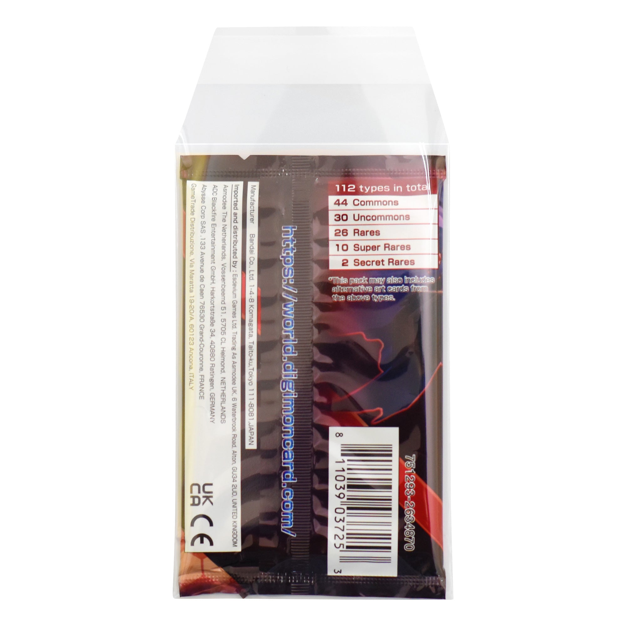 Digimon booster pack in a protective sleeve