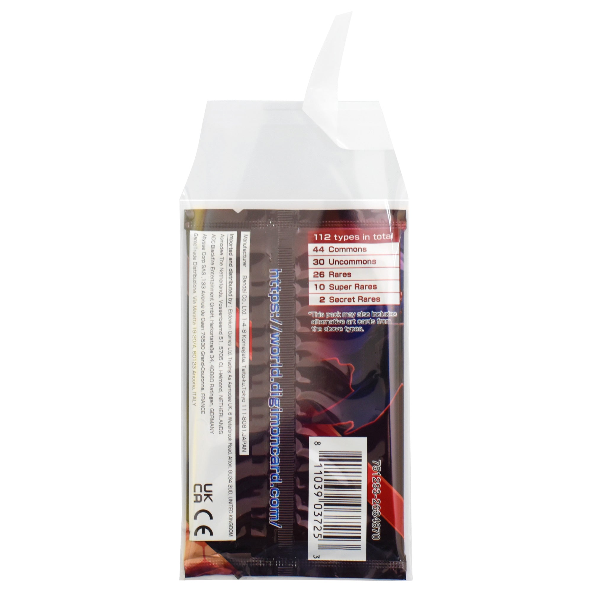 Digimon booster pack in a protective sleeve