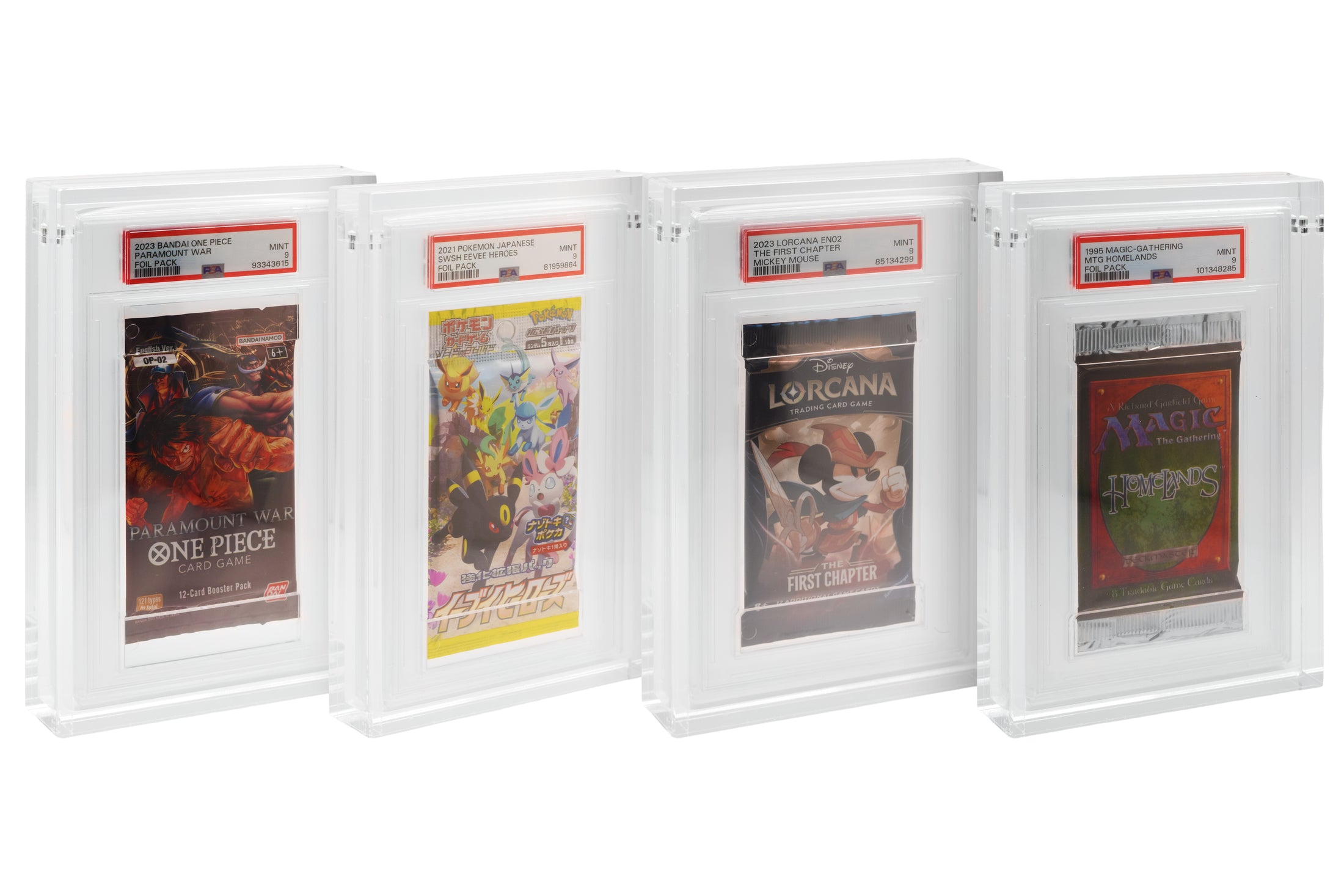 Acrylic Case for PSA graded booster packs. Accommodates newer slabs.