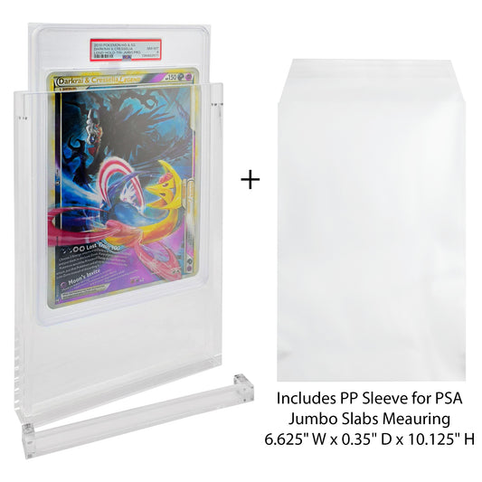 Acrylic protective case for Jumbo - Oversized PSA slabs - Includes PP protective sleeve