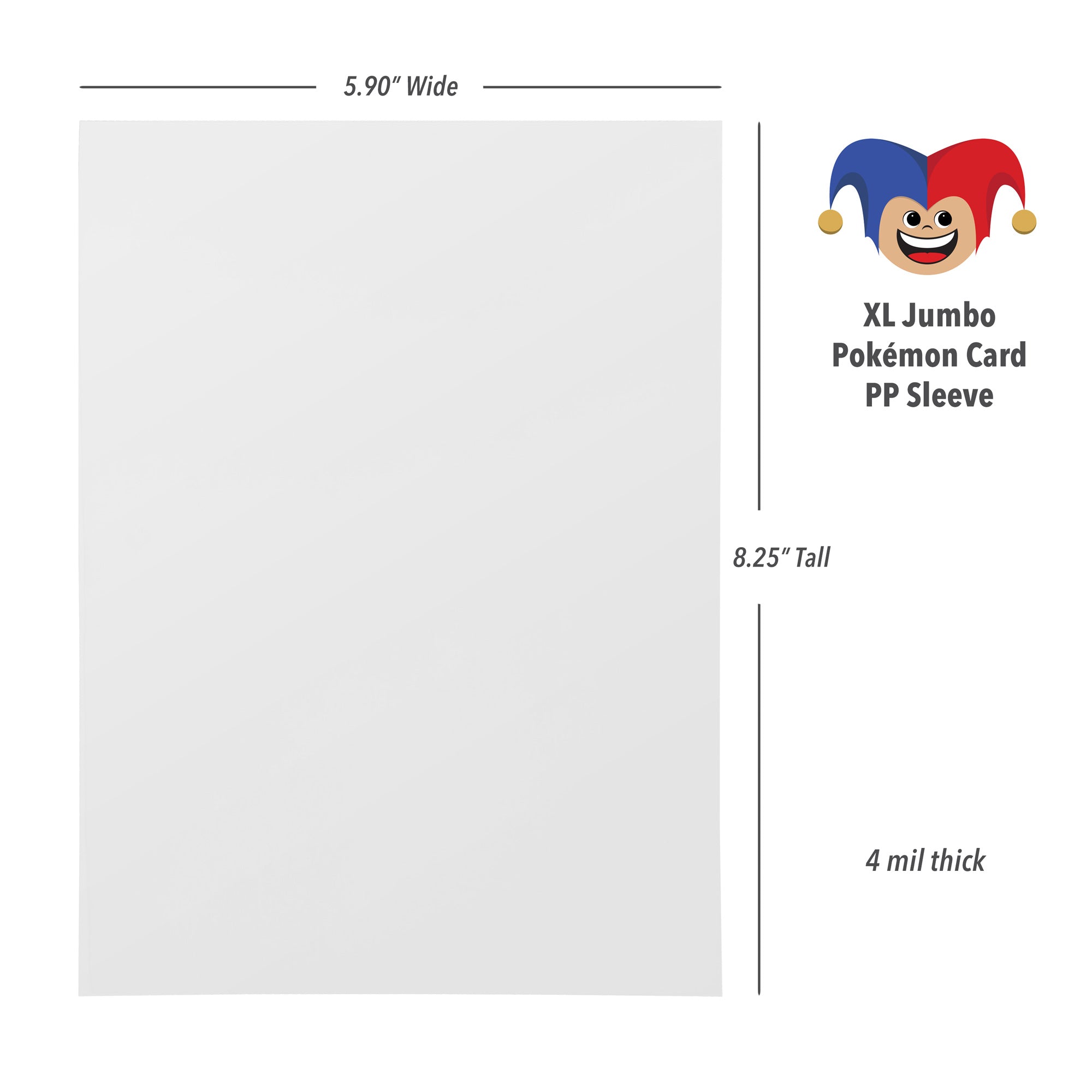 A light gray rectangular sleeve shown on a white background with dimension labels: 5.90" wide, 8.