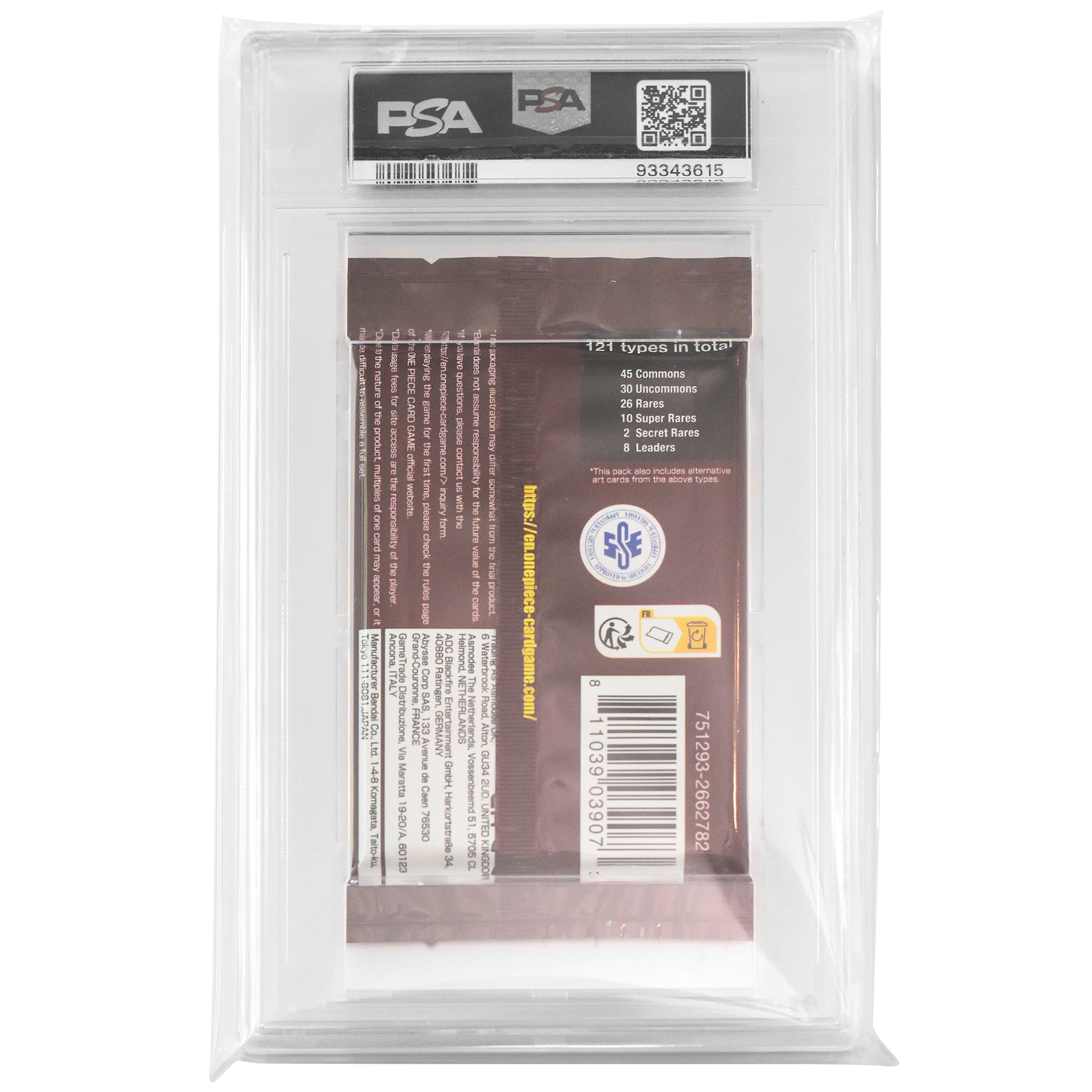 Graded One Piece Booster Pack in a protective sleeve