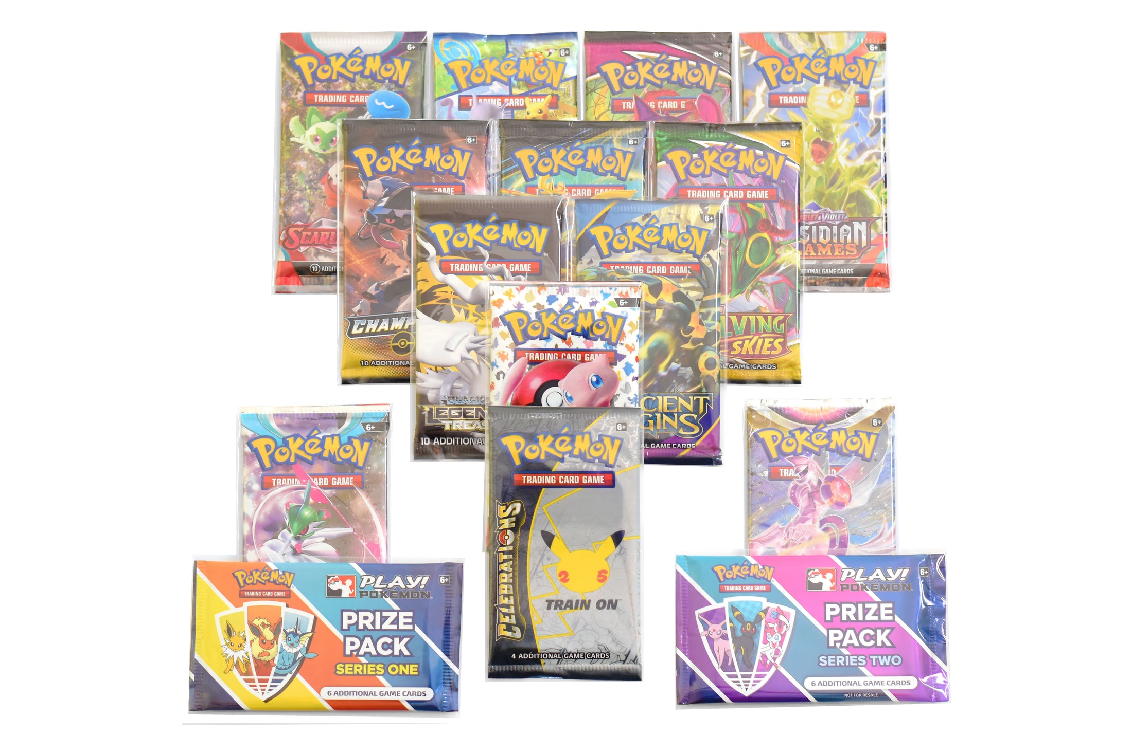 Protective Sleeves for Pokémon TCG Booster Packs - x50 Self Sealing Clear View Sleeves