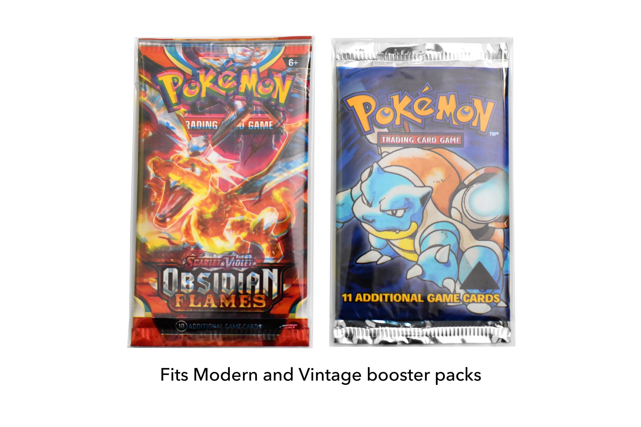 Protective Sleeves for Pokémon TCG Booster Packs - x50 Self Sealing Clear View Sleeves