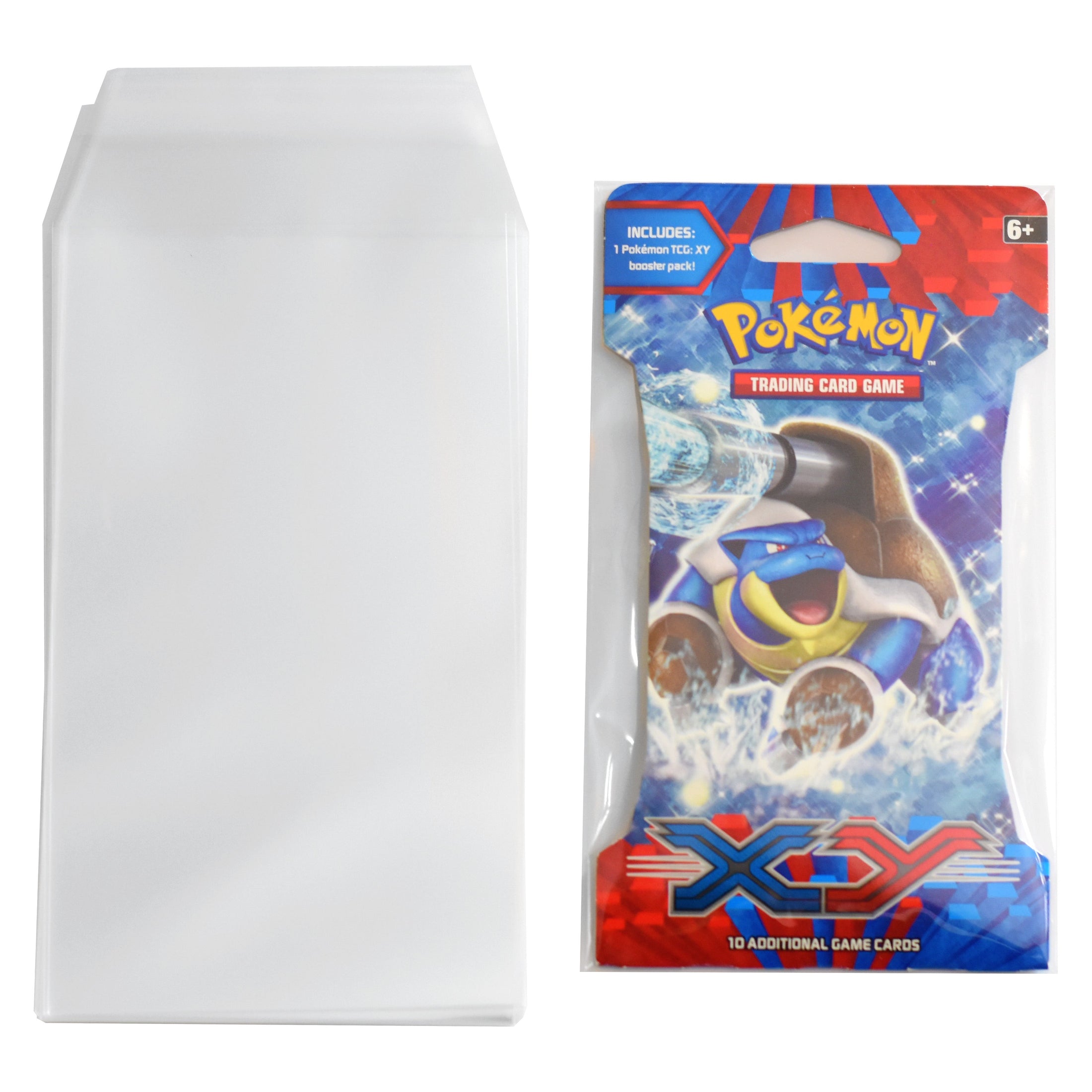 Protective Sleeves for Pokémon Sleeved Booster Packs - x50 Self Sealing Clear View
