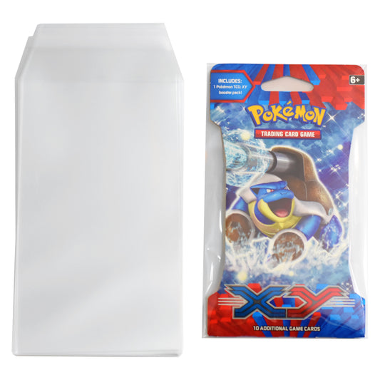Protective Sleeves for Pokémon Sleeved Booster Packs - x50 Self Sealing Clear View