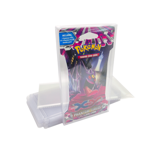 Plastic case for a single sleeved booster pack